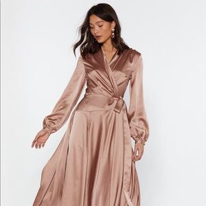 Nasty Gal Make Your Entrance Satin Dress